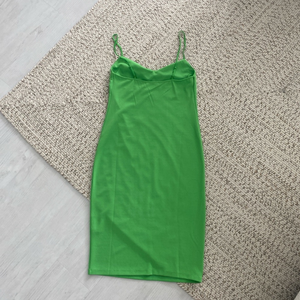 WITH TAGS, NEVER WORN. Green Spaghetti Strap Dress from Zara.